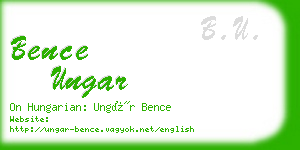 bence ungar business card